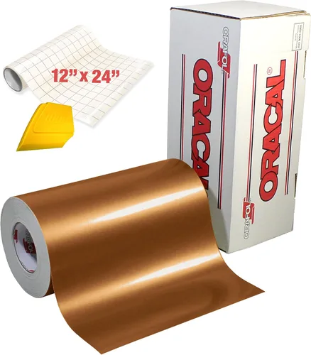 Miniatura 16 de ORACAL 651 Vinilo adhesivo de alto brillo para manualidades, rollo de 15 x 1 pie con rollo de papel de transferencia de 12 x 24 pulgadas y escobilla