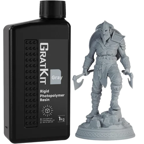 Miniatura 11 de GratKit Resina rígida 8K 10K, impresora 3D, resina de fotopolímero de curado UV de 405 nm, resina de impresión 3D de bajo olor, 35.27 oz, color negro