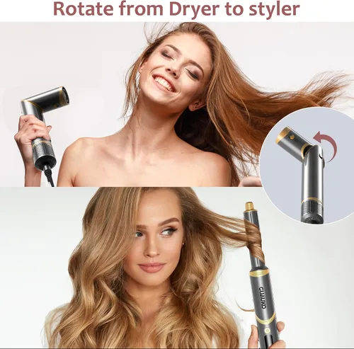 Miniatura 2 de Auto Wrap Air Hair Styler & Dryer, 5 en 1, cepillo de secado de aire caliente para cabello, alta velocidad, 110000 RPM, negativo, sin