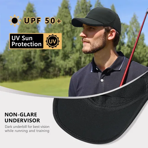 Miniatura 2 de GADIEMKENSD Sombrero de correr de rendimiento, tela elástica con malla ventilada para entrenamientos al aire libre