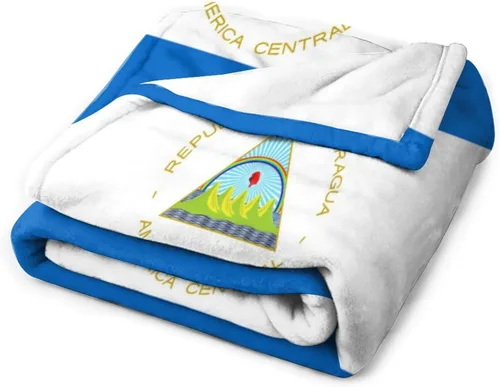 Miniatura 3 de Manta con la bandera de Nicaragua, manta suave y ligera, colcha duradera para decoración del hogar, manta de sofá de 30 x 40 pulgadas