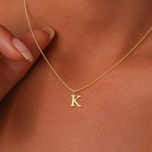 Miniatura 9 de Foxgirl Gold Initial Necklaces for Women Girls, Dainty Gold Letter Necklace Tiny A-Z Pendant Choker Necklace Trendy Cute Personalized Monogram Name