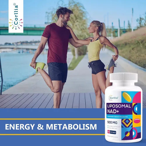 Miniatura 6 de NAD+ liposomal 500mg con cápsulas blandas TMG 250 mg, alternativa de ribósido de nicotinamida, suplemento real de NAD+, 180 porciones