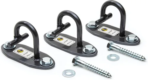 The Anchor Gym Anchor Gym-Mini H1 (juego de 3) – Plataforma modular de enganche de pared para bandas de resistencia, correas de suspensión, correas