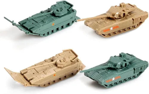 ViiKONDO Kit de modelo de tanque de juguete a escala 1/144 Vehículo militar ruso T-14 Armata vs China ZTD-05 Asamblea del ejército Juego de guerra