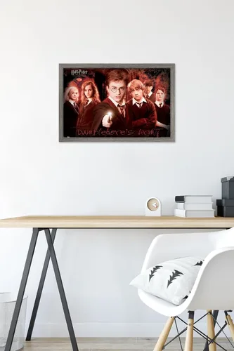 Miniatura 6 de Harry Potter y la orden del fénix - Póster de pared grupal, 22.4 pulgadas de largo x 14.7 pulgadas, versión enmarcada en madera de granero