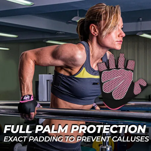 Miniatura 4 de FIGHTSENSE Guantes de levantamiento de pesas con protección completa de la palma de la mano, guantes de entrenamiento para hombres y mujeres