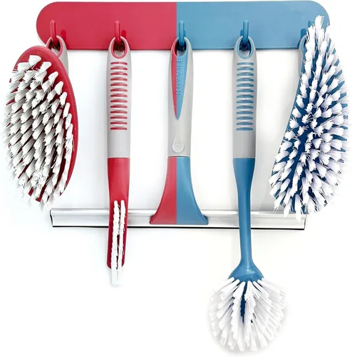 Miniatura 8 de Set de cepillos de limpieza de 3 piezas - Cepillo de limpieza para ducha con mango ergonómico y cerdas duraderas - Cepillo limpiador de lechada