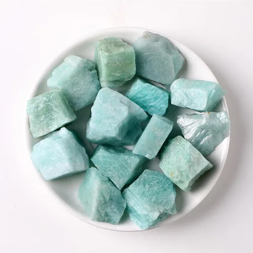 Miniatura 3 de Cristales en bruto de amazonita, cristales curativos grandes de 1.25-2.0 pulgadas, piedras naturales rugosas, cristal para pulir piedras, cabujones