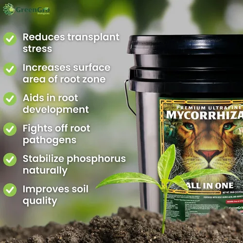 Miniatura 3 de GreenGro Premium Ultrafine Myco - Inoculante micorrícico y potenciador de raíces soluble en agua de cepas superiores, mejora la absorción