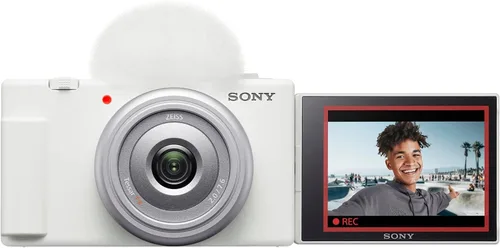 Miniatura 2 de Cámara Sony ZV-1F Vlog con video 4K y 20.1MP para creadores de contenido y vloggers, color blanco ZV-1F/W Modelo oficial de Sony USA Paquete