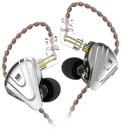 Miniatura 8 de KZ ZSX 1DD+5BA Hybrid HiFi Stereo Noise Isolating Sport IEM Auriculares/Auriculares/Auriculares con cable desmontable (con micrófono, negro)
