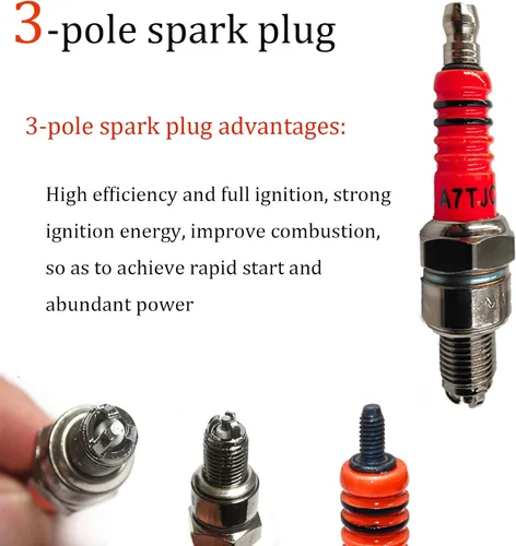 Miniatura 5 de Solenoide de arranque GY6 Bobina de encendido ATV Caja CDI de 6 pines DC Rectificador de 4 pines Juego de bujías para tao tao 50cc 70cc 90cc 110cc