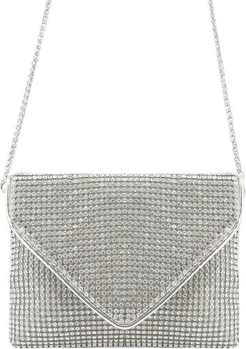 Miniatura 3 de Naimo Bolso cruzado con diamantes de imitación de cristal brillante para noche, sobre para teléfono celular, para fiesta, baile de graduación