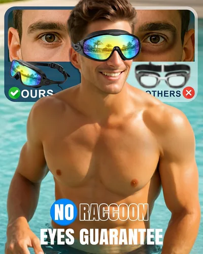 Miniatura 2 de Swim Goggles 2 Pack, Wide View Anti Fog&UV Swimming Goggles for Audlt, No Leak Pool Beach Essentials for Men Women