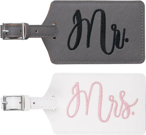 Etiquetas de señor y señora, regalos de boda para parejas 2025, etiquetas de equipaje para maletas, regalos de despedida de soltera para vacaciones,