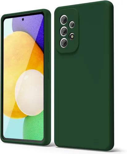 Miniatura 252 de oakxco Funda para teléfono Samsung Galaxy A12 con agarre de silicona líquida, linda delgada fina suave cubierta de gel de goma TPU lisa para mujeres