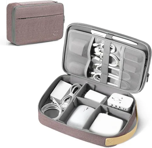 Miniatura 8 de Travelkin - Organizador de cables de viaje, organizador electrónico de viaje, bolsa organizadora de cables para cables, cargadores de teléfono, Negro