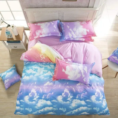 Miniatura 15 de Feelyou juego de funda de edredón y fundas de almohada de microfibra de poliéster suave para niños y niñas, diseño de mariposas, piñas, ciervos