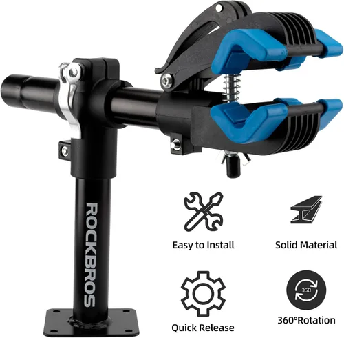 Miniatura 3 de ROCKBROS Soporte de reparación de bicicletas: banco de trabajo de montaje en banco para bicicletas de carretera y montaña