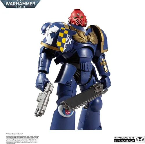 Miniatura 2 de McFarlane Toys Warhammer 40,000 Ultramarines Primaris Assault Intercessor - Figura de acción de 7 pulgadas
