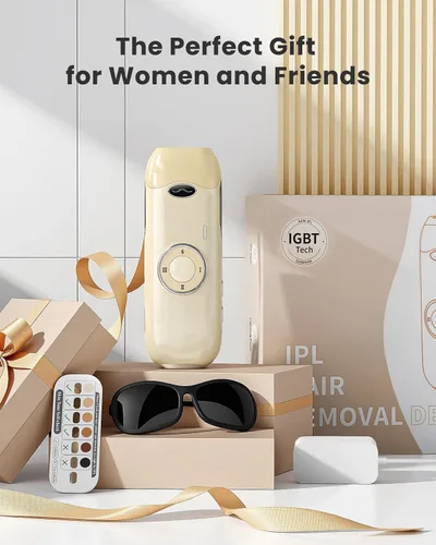 Miniatura 7 de Dispositivo de depilación IPL para mujeres y hombres, uso en el hogar Dispositivo personal Depilación para cuerpo, para uso personal, gafas Blanco