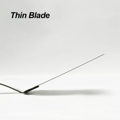 Miniatura 3 de Espátula flexible de acero inoxidable, espátula de metal fino para sartén de hierro fundido, hoja fina y mango de silicona resistente al calor