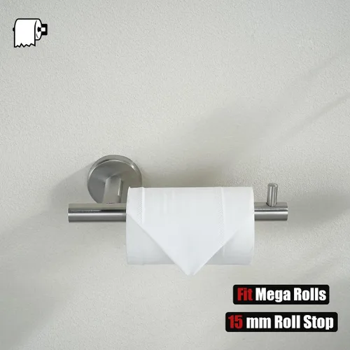 Miniatura 8 de JQK BAS105-BN - Juego de accesorios de baño de 5 piezas, accesorios de baño con acabado cepillado, incluye barra de toalla de 24 pulgadas, barra