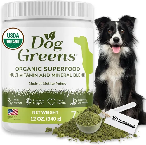 Miniatura 7 de Suplemento orgánico a base de plantas para la piel, el abrigo, la salud digestiva e inmunológica en perros (12 onzas); natural, holístico y aprobado