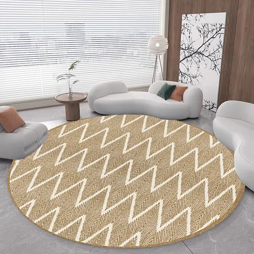Miniatura 13 de 3D Optical Illusion Abstract Round Rug 70s Retro Pop Art Deco Large Rugs for Living Room Bedroom Classroom Red Brown Washable Low Pile Carpet