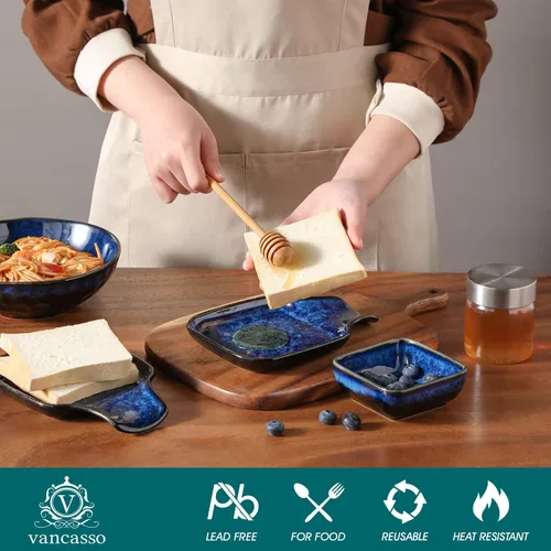 Miniatura 3 de vancasso Soporte de cuchara Stern para cocina, soporte de cuchara cuadrado de cerámica para encimera, soporte de utensilios resistente al calor