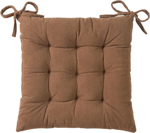 Miniatura 11 de HLOVME - Cojín de silla de corduroy con lazos, ultra suave y cálido, cojín de suelo para niños, rincón de lectura, cómodo, cojín cuadrado para Rojo