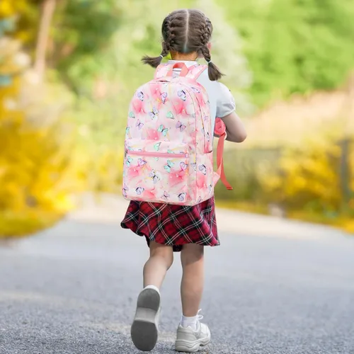 Miniatura 3 de BTOOP Mochila para niños en edad preescolar para niños y niñas, mochila escolar de viaje de 15 pulgadas, para niños de 3 a 8 años, rosado