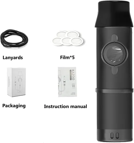 Miniatura 6 de Kazoo de metal con 5 diafragmas – tono ajustable para guitarra, ukelele, violín, piano, teclado – Mini instrumentos musicales Kazoos (negro)