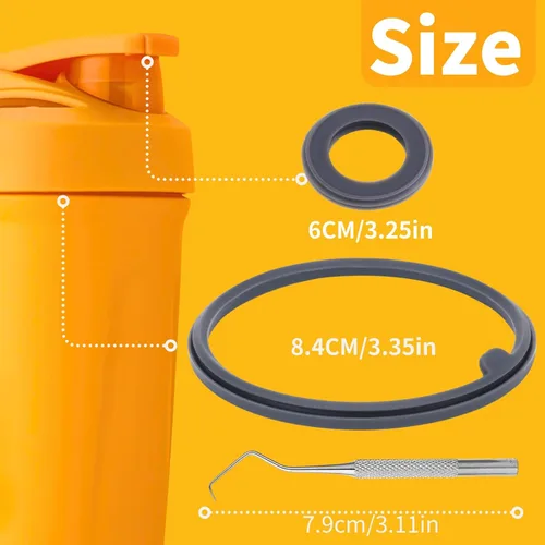 Miniatura 2 de Shaker Bottle Gasket Replacement for BlenderBottle Strada Shaker Cup Stainless Steel Water Bottle，Wire Whisk Bottle Gasket，Compatible with Blender