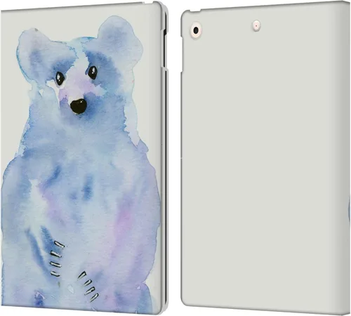 Head Case Designs Wyanne - Funda de piel con licencia oficial de Wyanne Blue Watercolour Bear Animals 2, compatible con Apple iPad 10.2
