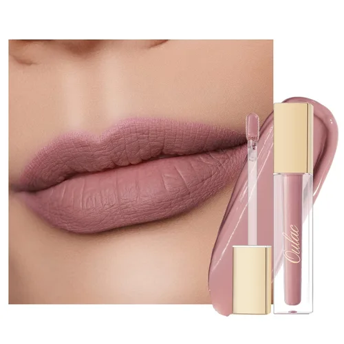 Miniatura 18 de Oulac Lápiz labial rojo líquido mate para mujer, lápiz labial de larga duración, impermeable, sin transferencia, fórmula cremosa de alta 【M08 1000