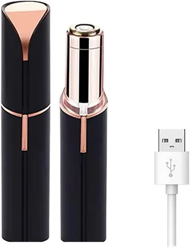 Depilación facial para mujeres, removedor de vello sin dolor, rasuradora impermeable, con luz LED para cara, bigote, labio, barbilla, recargable