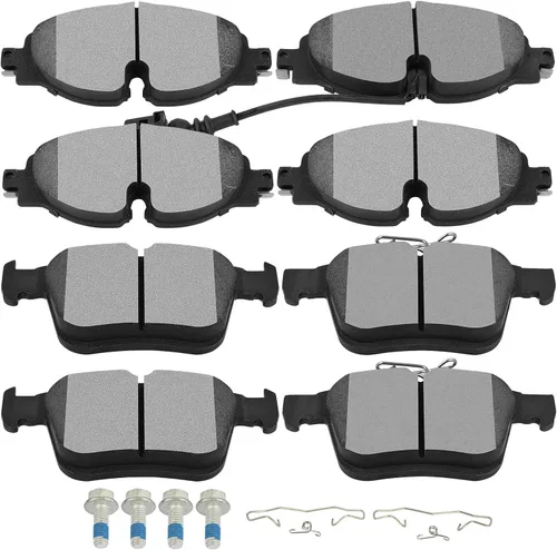 Miniatura 16 de SCITOO D1107 D1456 Juegos de pastillas de freno cerámicas delanteras y semimetálicas traseras compatibles con AUDI A3 09-13, AUDI A3 QUATTRO 09-10