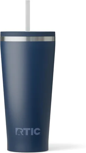 Miniatura 30 de RTIC Vaso Térmico Diario de 20 onzas de Acero Inoxidable Portátil con Aislamiento, Taza de Café de Viaje con Pajita, Forro de Cerámica, Tapa
