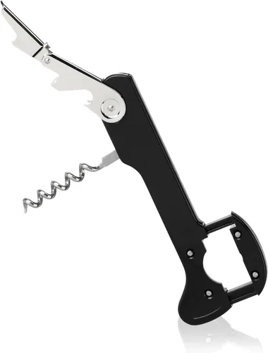 Miniatura 4 de True Recoil Waiters - Sacacorchos para vino, acero inoxidable duradero con abridor de botellas integrado y cortador de papel de aluminio de 4 ruedas