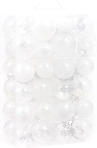 Miniatura 37 de Sea Team - Juego de esferas de árbol de Navidad de plástico transparente irrompible de varios tamaños, esferas decorativas colgantes transparentes