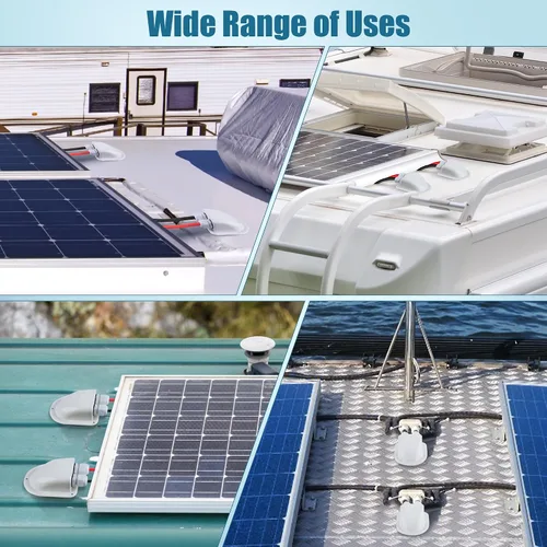 Miniatura 4 de Enhon Paquete de 2 prensaestopas solares de entrada de cable, resistente a la intemperie, carcasa de entrada de cable doble para todo tipo de Blanco