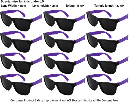 Miniatura 9 de Edge I-Wear - Paquete de 12 lentes de sol neón para niños, regalos de fiesta con certificación CPSIA, plomo (Pb) sin contenido 9402RA