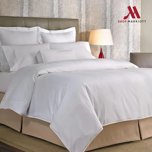 Miniatura 5 de Marriott Relleno de edredón alternativo de plumón, edredón de cama de hotel con diseño de caja cosida tamaño matrimonial