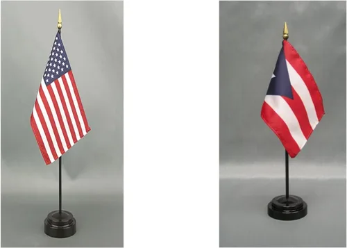 Miniatura 25 de Juego de banderas de escritorio de Afganistán, hecho en Estados Unidos, de rayón de 4 x 6 pulgadas, escritorio de oficina y pequeñas banderas