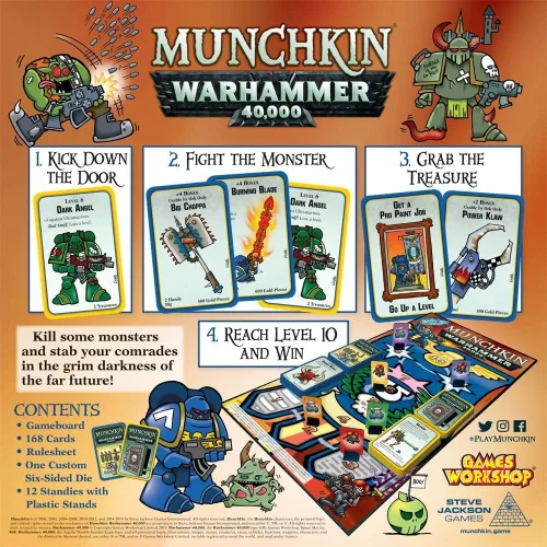 Miniatura 4 de Steve Jackson Games Munchkin Warhammer 40,000 Batallas estratégicas con humor cruzado de Warhammer Parodia Grimdark para 3-6 jugadores Edades
