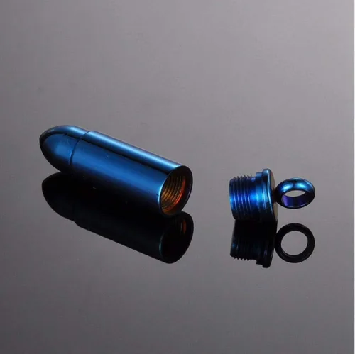 Miniatura 5 de Collar con colgante de urna de bala pulida de acero inoxidable, joyería de cremación de recuerdo de cenizas conmemorativas, Acero inoxidable, No es