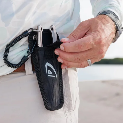 Miniatura 9 de danco Cortador de pesca central de aluminio de 7.5 "con funda, línea de pesca y cortador de alambre, seguro para agua salada, pesca de agua