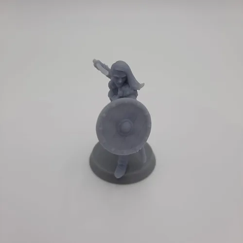 Miniatura 8 de Guerrero vikingo - RPG - Calabozos y Dragones - DND - Pathfinder - Destino de las norias - Figurita en miniatura (gris/sin pintar) (Bjorn)